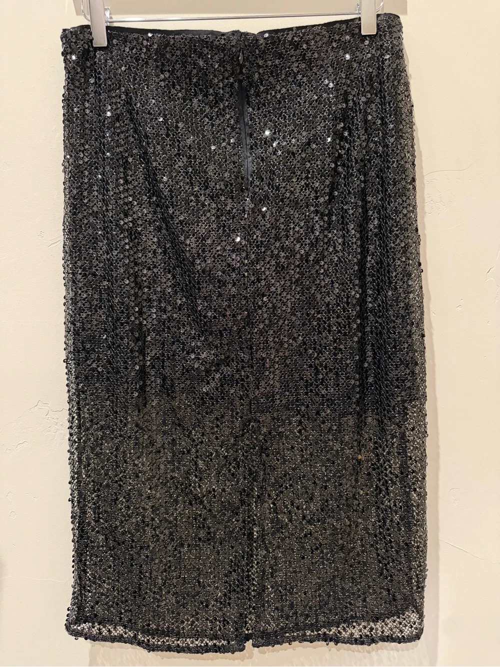 J. crew Collection Black Sequin Disco Festive Party Midi Skirt 8